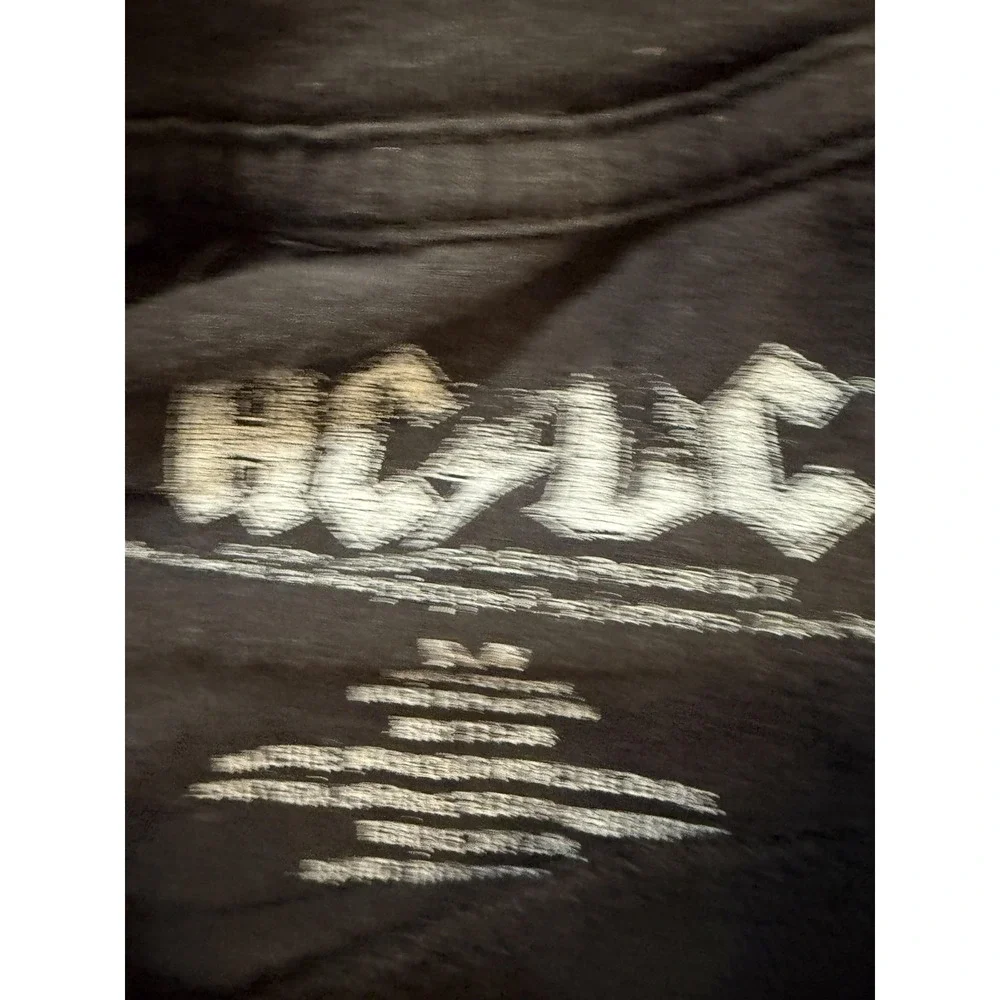 AC/DC Shirt Mens‎ MED Black High Voltage 1976 Rock & Roll Graphic Band Tee